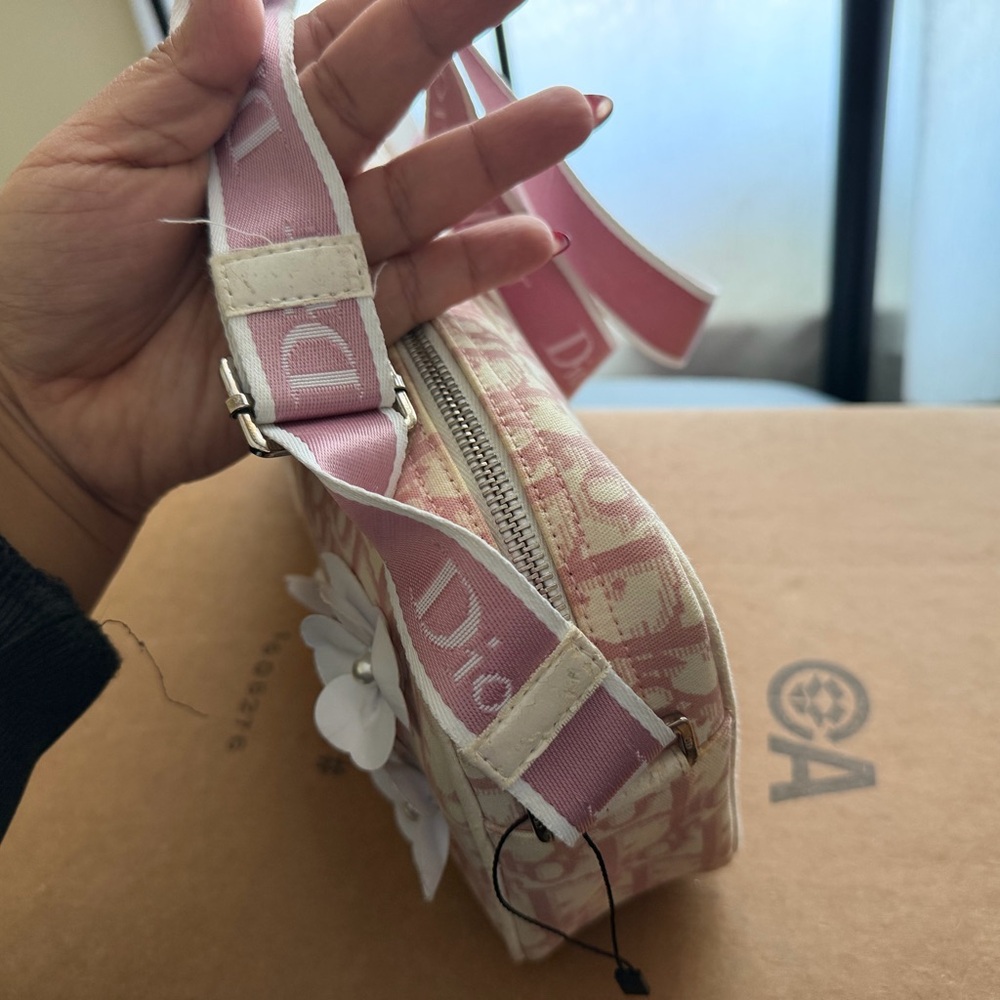 Dior Pink and Cream Floral Crossbody - Picture 6 of 10